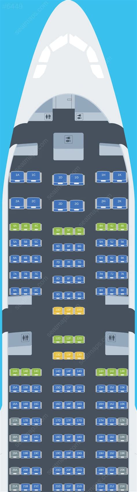 airbus a330-200 seat map|Seat map of Air Transat Airbus A330.